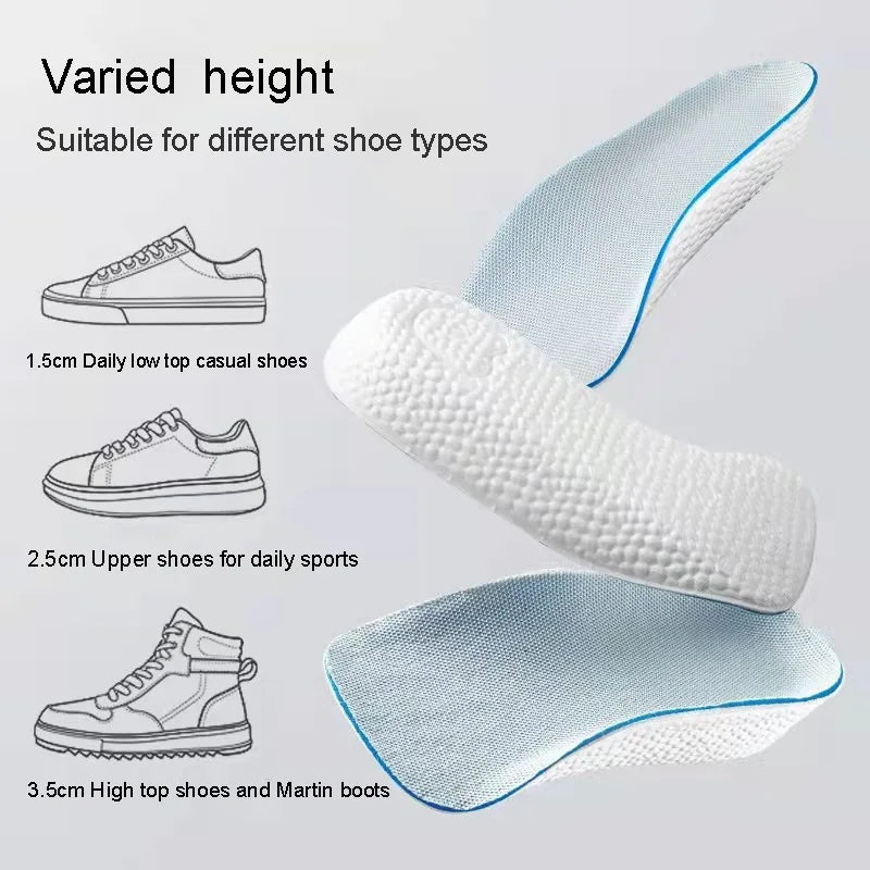 Comfort+ Height Increase Insoles – 1.5/2.5/3.5 cm Arch Support