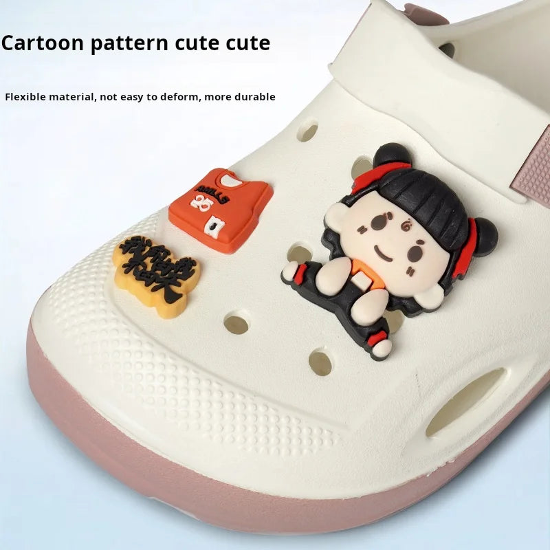 Zafalia™ NezhaPop | Nezha Cartoon Double-Color Women's Clogs