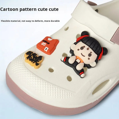Zafalia™ NezhaPop | Nezha Cartoon Double-Color Women's Clogs
