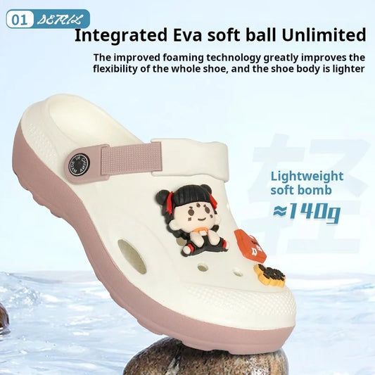 Zafalia™ NezhaPop | Nezha Cartoon Double-Color Women's Clogs