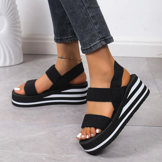 Zafalia™ SkyLift | Lightweight Wedge Open-Toe Slingback Sandals