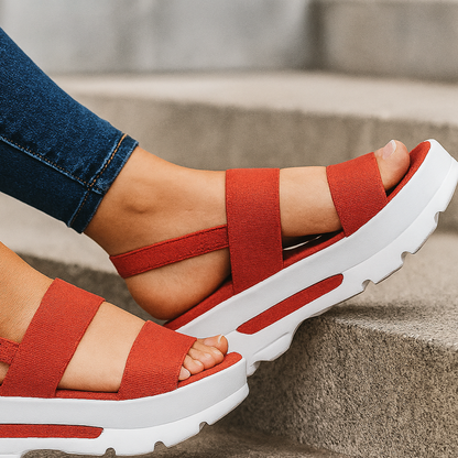 Zafalia™  | Elegance – Low-heeled wedge sandals